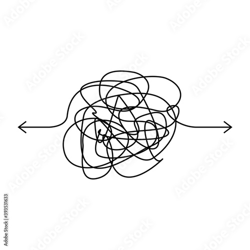 Confused and difficult way icon vector isolated on white background. Complicated and difficult way icon for ui and logo. Difficult knot icon