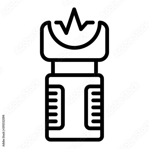 Taser icon. Outline taser vector icon for web design isolated on white background