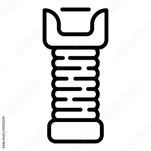 Taser battery icon. Outline taser battery vector icon for web design isolated on white background