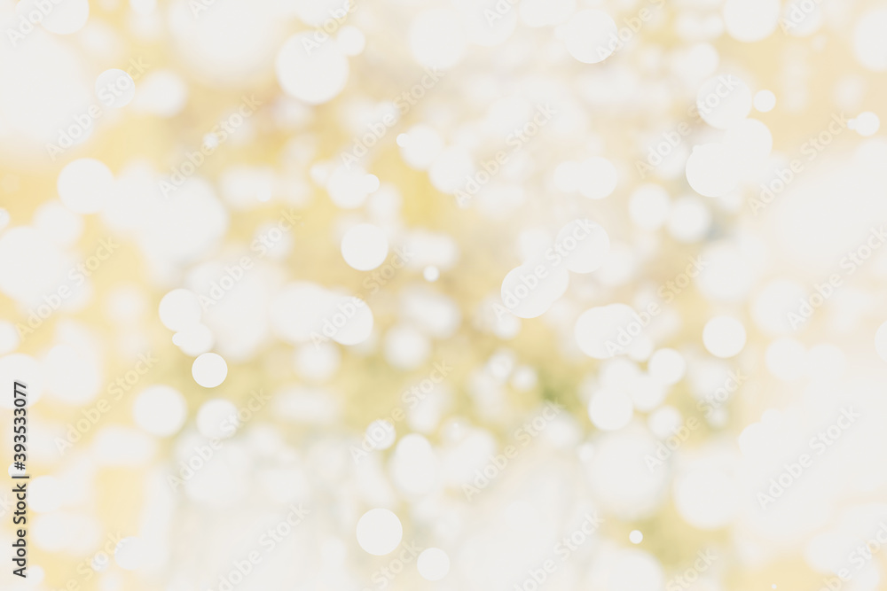 gold blur abstract background with white bokeh (digital paint), Christmas background