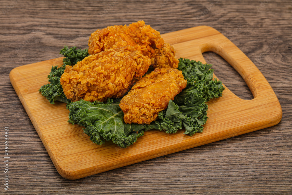 Hot fried crispy chicken wings Hot fried crispy chicken wings