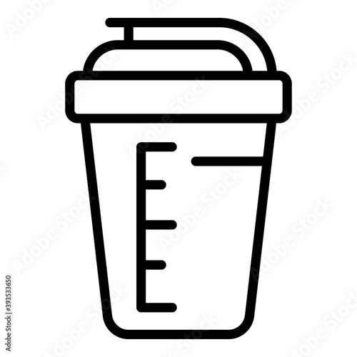 Sport shaker icon. Outline sport shaker vector icon for web design isolated on white background