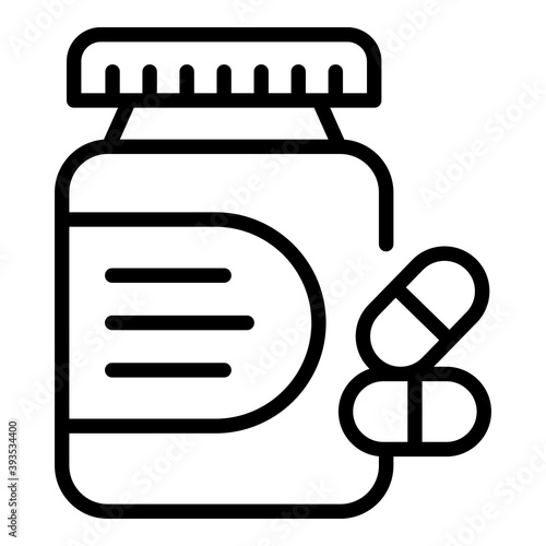 Sport supplement pills icon. Outline sport supplement pills vector icon for web design isolated on white background