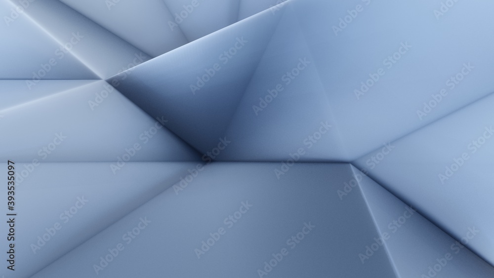 Obraz premium Abstract architecture background of gray triangular pattern 3d render