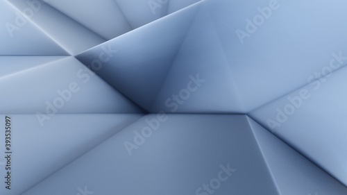 Abstract architecture background of gray triangular pattern 3d render
