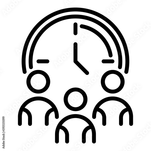 Mentor team lesson icon. Outline mentor team lesson vector icon for web design isolated on white background