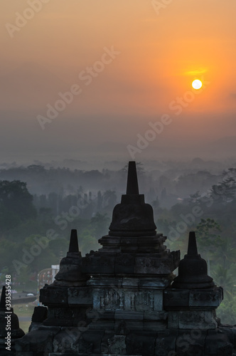 Borobudur, or Barabudur is a 9th-century Mahayana Buddhist temple in Central Java