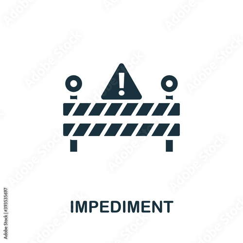 Impediment icon. Simple element from agile method collection. Filled Impediment icon for templates, infographics and more