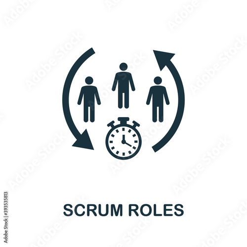 Scrum Roles icon. Simple element from agile method collection. Filled Scrum Roles icon for templates, infographics and more