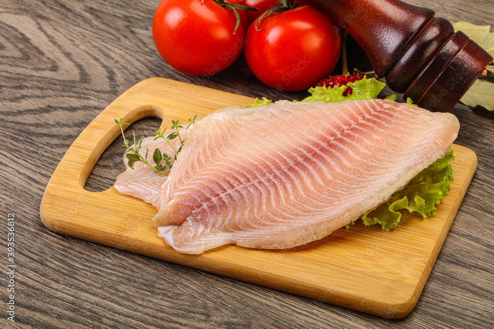 Raw tilapia fish for cooking Raw tilapia fish for cooking