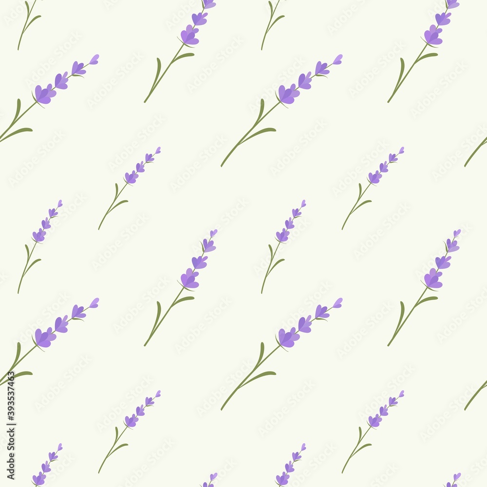 Seamless pattern with lavender. Flower vector background. Seamless pattern with lavender. Flower vector background.