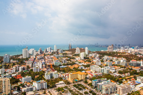 Fototapeta Naklejka Na Ścianę i Meble -  view to the cityscape of Pattaya Thailand Asia