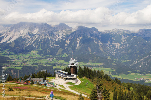 The upper station of Planai cable car, Austria