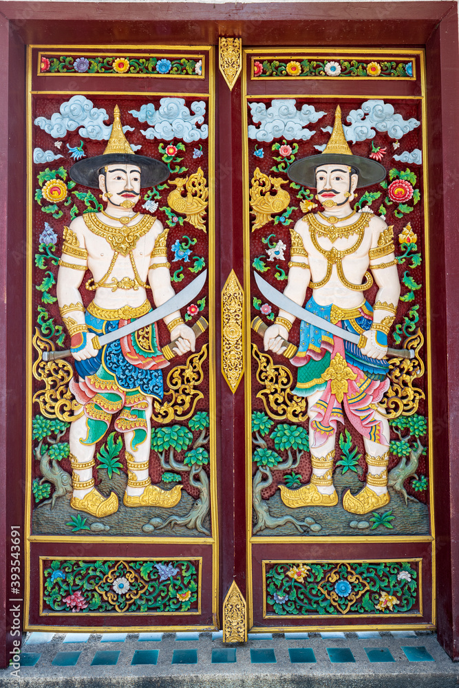 Obraz premium Wat Chedi Luang Buddhist temple in Chiang Mai, Thailand