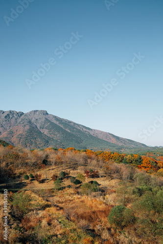 Tongdosa temple mountain panoramic view at autumn in Yangsan, Korea
