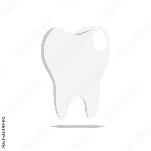 Tooth, isolated vector illustration. Dentistry