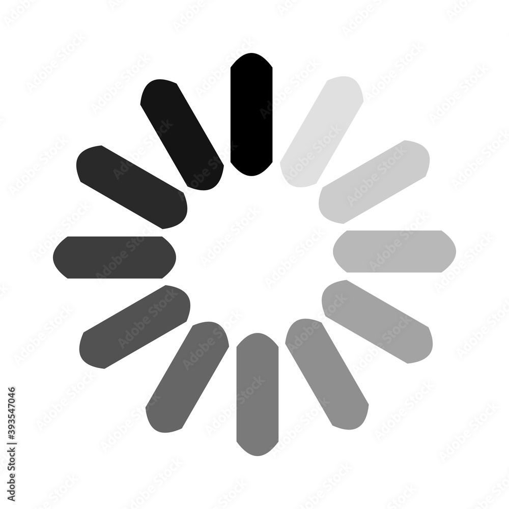 Rectangular dotted scale of small segments of different transparency. Simple gray illustration isolated on white background. Rectangular dotted scale of small segments of different transparency. Simple gray illustration isolated on white background.