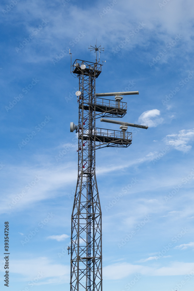 radio and radar aerial antenna close up radio and radar aerial antenna close up