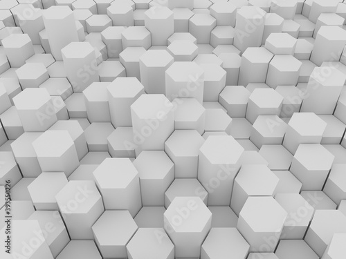 3d rendering of hexagons background