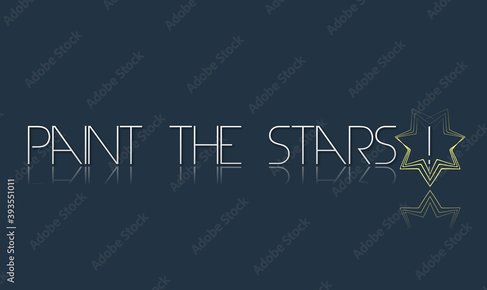 Fototapeta premium Paint the stars con sfondo colorato