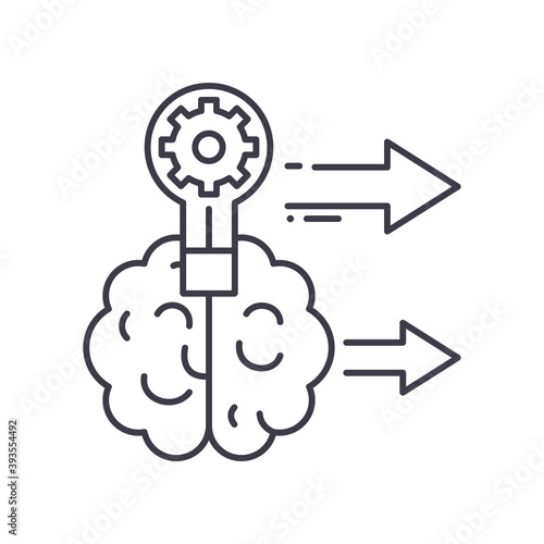 Creative techniques icon, linear isolated illustration, thin line vector, web design sign, outline concept symbol with editable stroke on white background.