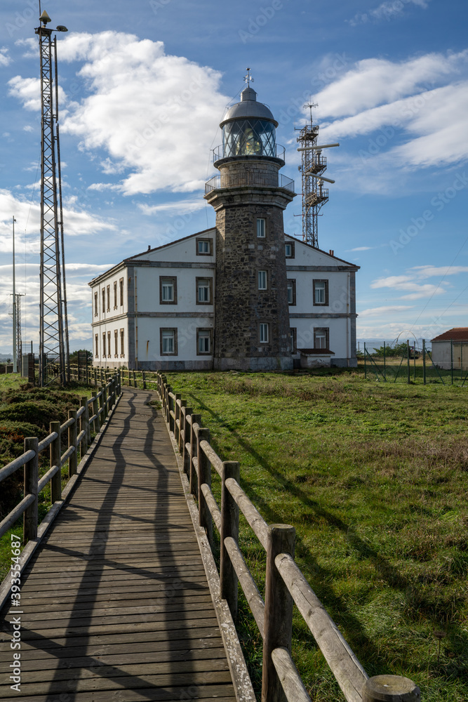 view of the lighthouse at Cabo de Penas in Asturias