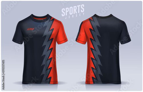 t-shirt sport design template, Soccer jersey mockup for football club. uniform front and back view.