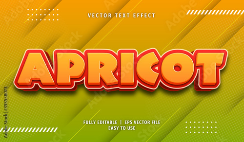 3D Apricot Text effect, Editable Text Style