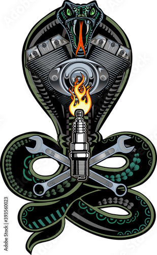 Snake V-twin engine