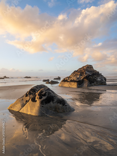 Torea Rocks on the West Coast, just south of Ngakawau. New Zealand, South Island. photo