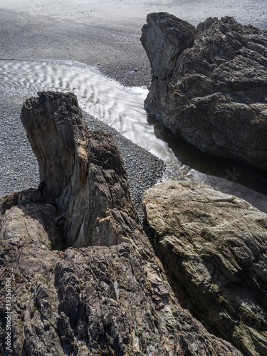 Torea Rocks on the West Coast, just south of Ngakawau. New Zealand, South Island. photo