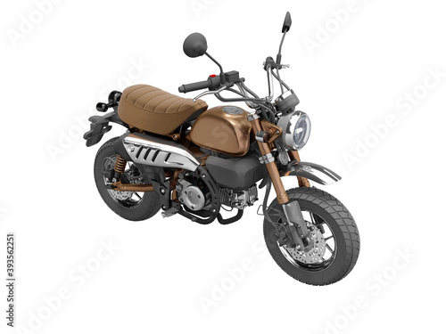 3d rendering teenage motorcycle isolated on white background no shadow