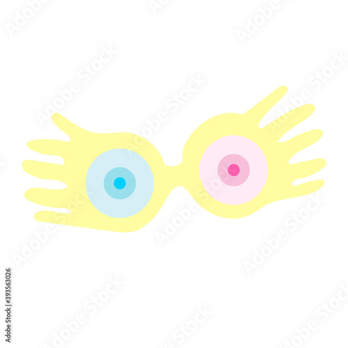 Vector special vision glasses, magic glasses.