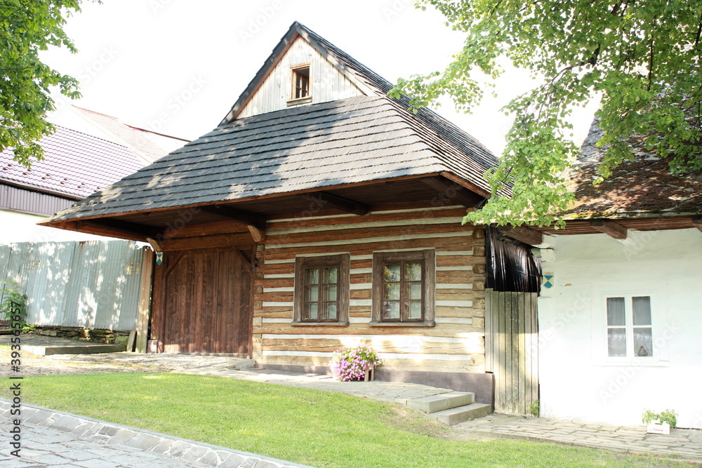 Lanckorona - little village near Cracow, Poland. Tourist attraction for the well preserved 19th century wooden houses