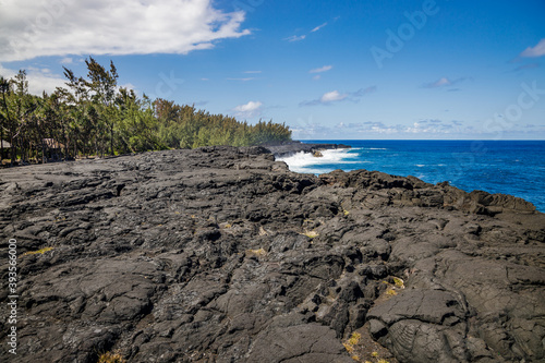 Volcanic coast of Reunion Island