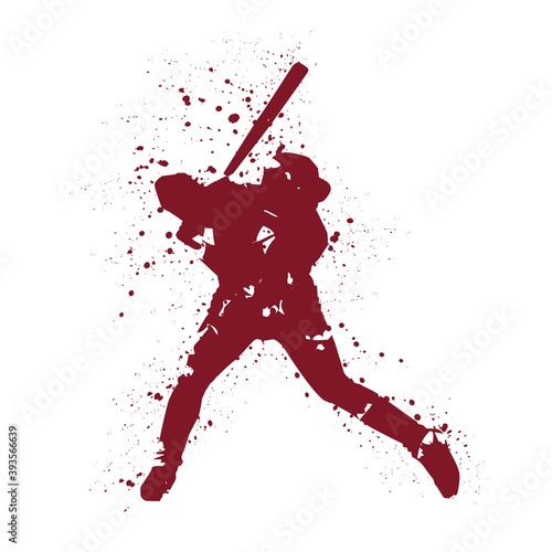 Baseball-tâches rouges