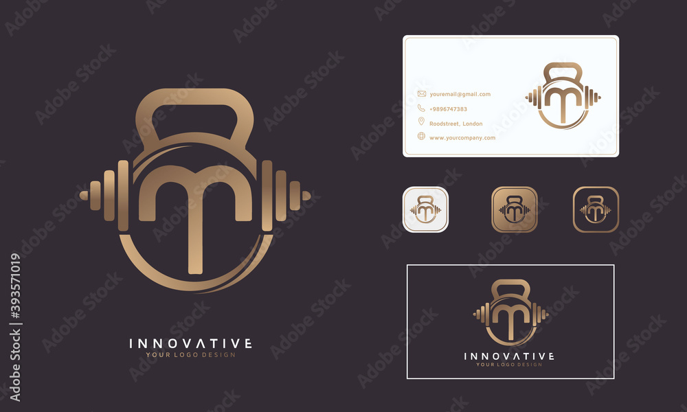 Letter T fitness logo design, vector dumbbell icon, symbol vector illustration design template Letter T fitness logo design, vector dumbbell icon, symbol vector illustration design template