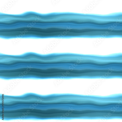 Ocean blue tie dye stripe texture background. Seamless white linen boho textile effect. Distressed acid wash coastal living style pattern. Nautical maritime beach fashion or soft furnishing swatch. 