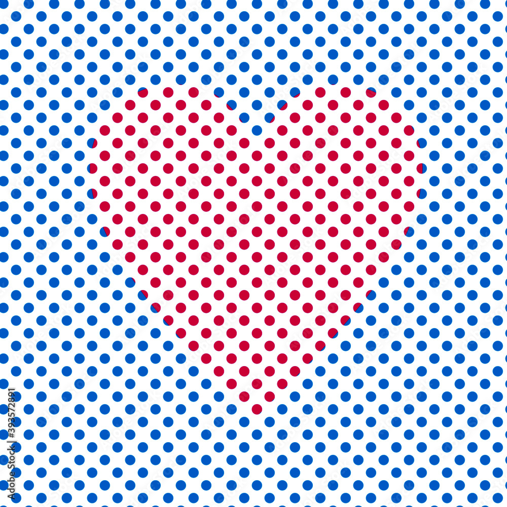 seamless pattern with a pink heart in pop art style. Pop design for t-shirts or backgrounds 	

