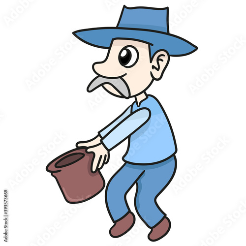 old cowboy is begging