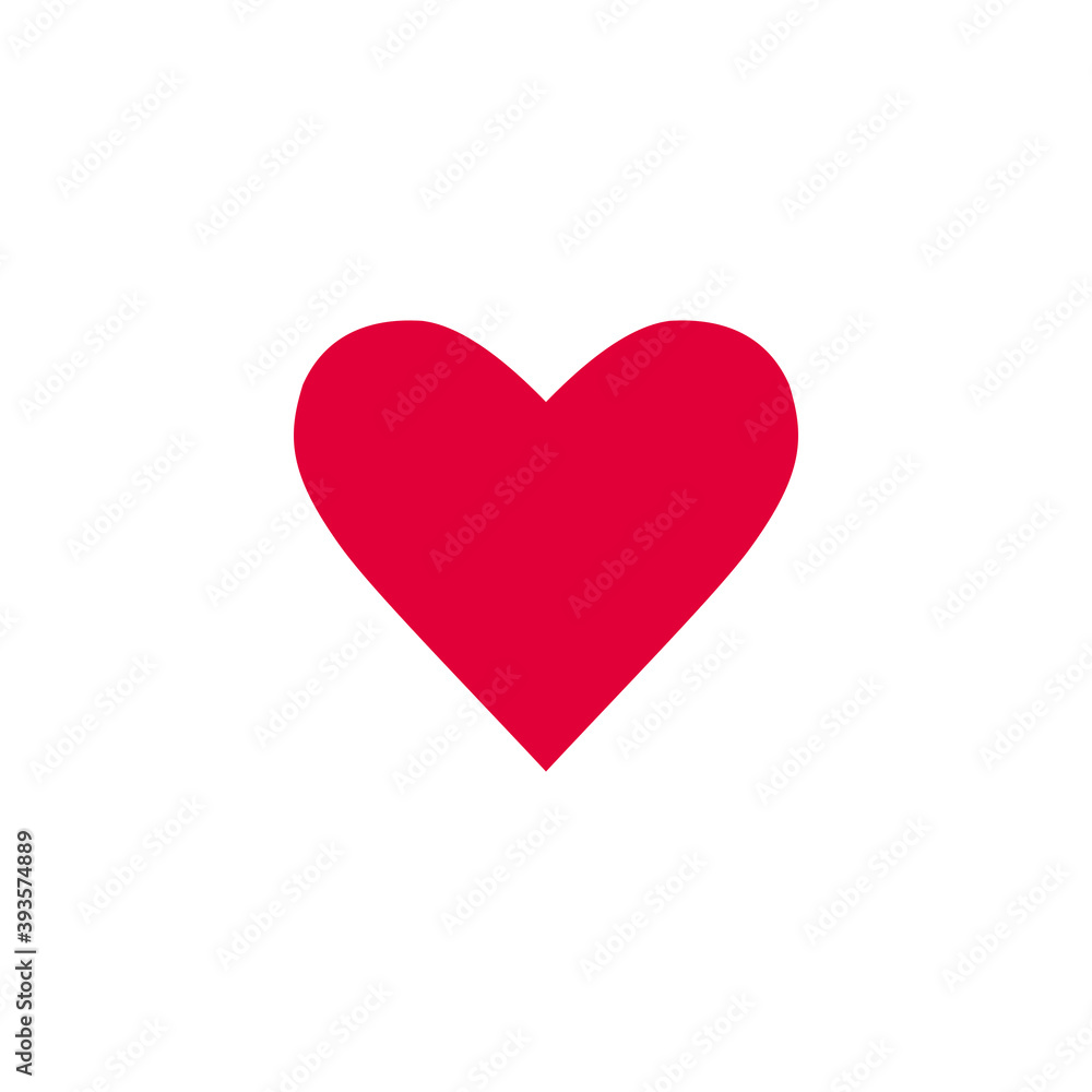Red heart pattern on white background
for a romantic occasion. Vector illustration.