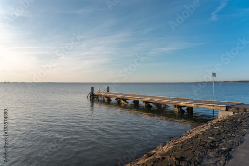 Jetty on the beach at the Dockkoogspitze by Husum