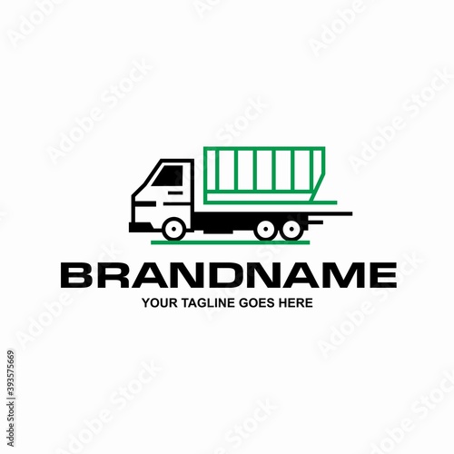 Dumpster Truck On The Way Logo