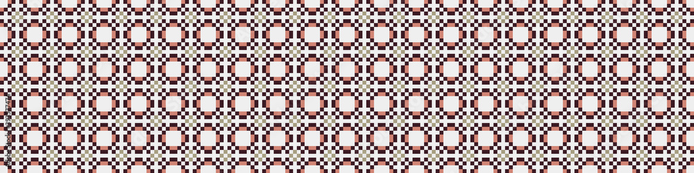 Fototapeta premium Abstract Cross Pattern Dots Logo generative computational art illustration