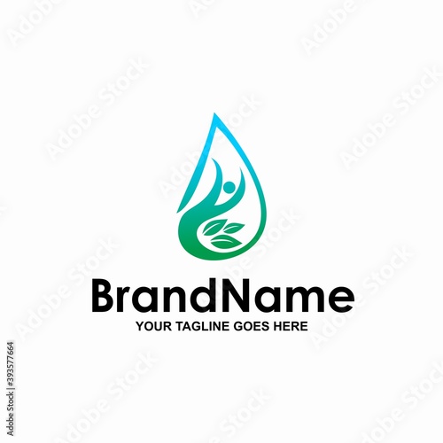 Waterdrop People Leaf Logo