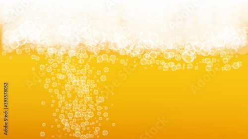 Beer background. Craft lager splash. Oktoberfest foam.