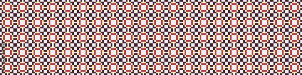 Fototapeta premium Abstract Cross Pattern Dots Logo generative computational art illustration