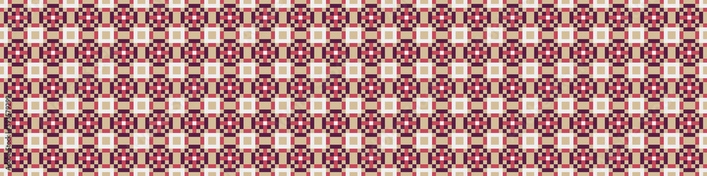 Fototapeta premium Abstract Cross Pattern Dots Logo generative computational art illustration