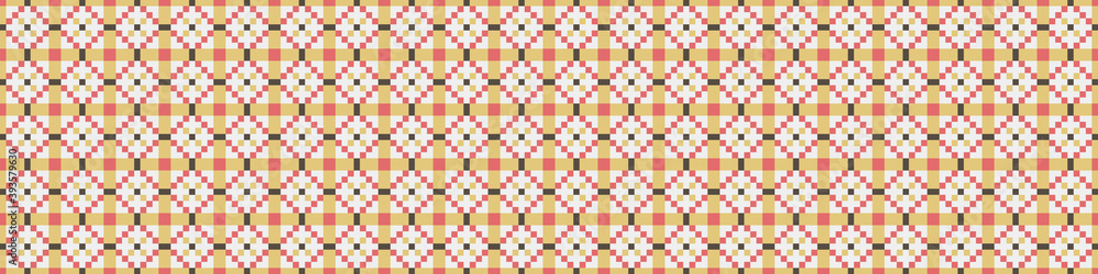 Fototapeta premium Abstract Cross Pattern Dots Logo generative computational art illustration