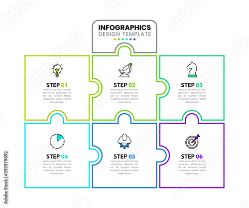 Infographic design template. Creative concept with 6 steps